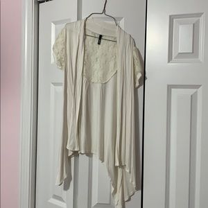White flowy cover up